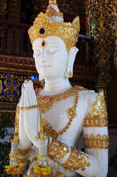 Buddha statue in a historical temple in Thailand