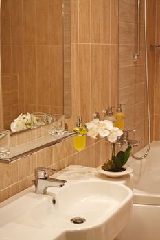 bath room in the hotel