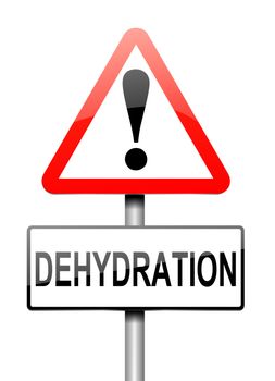 Illustration depicting a sign with a dehydration concept.