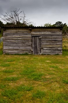 old wood construction in Asturias, Spain