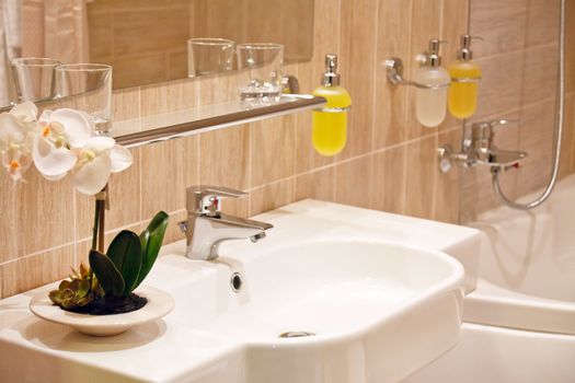 bath room in the hotel