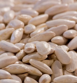 typical Asturian beans in a market