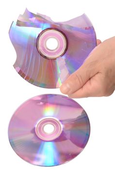 CDs isolated on a white background