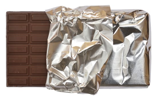chocolate bar isolated with a white background