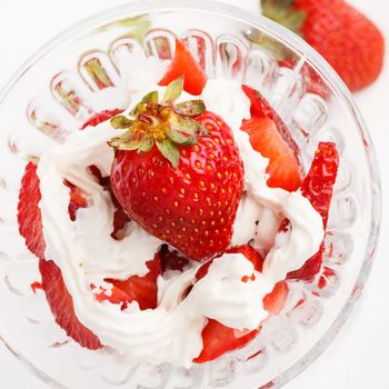 strawberries with cream