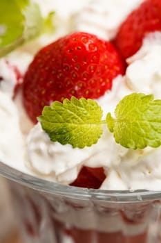 strawberries with cream