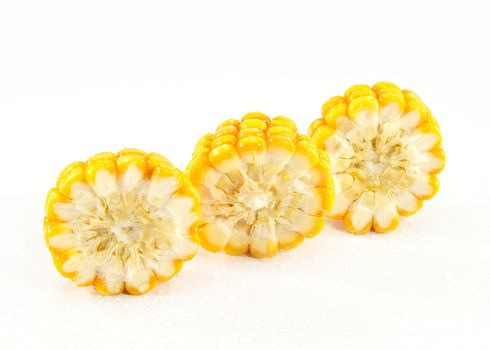 Fresh corn isolated on white background