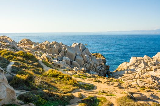 bizarre rocks at Capo Testa, Sardinia, Italy