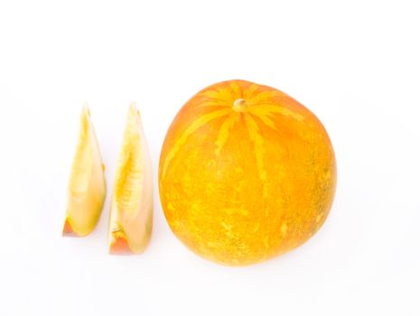 Cantaloupe melone isolated on white background