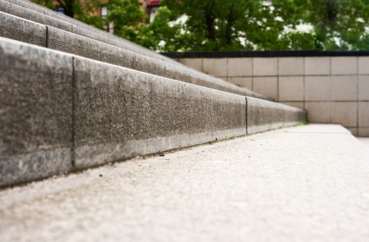  gray vintage granite stairs