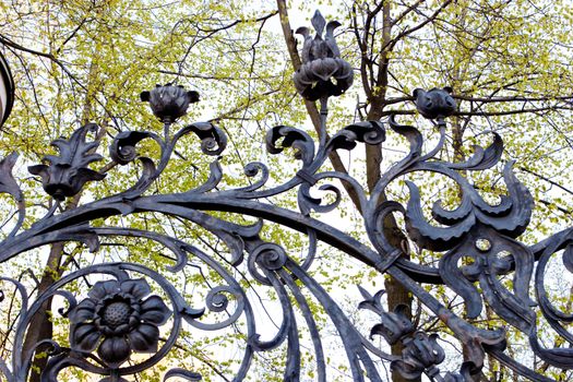 decorative fencing in the park