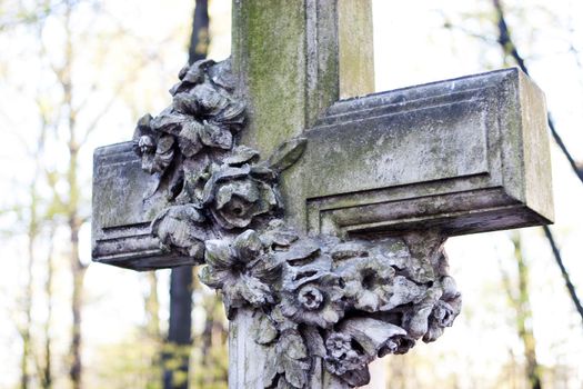 part of the ancient cross on the cemetery