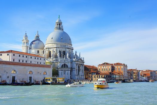 Grand Canal and Basilica Santa Maria della Salute, Venice, Italy