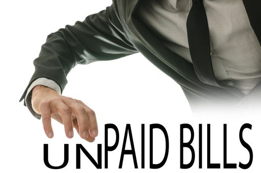 Changing phrase Unpaid bills into Paid bills by crushing letters UN.