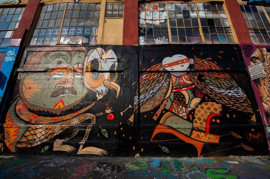 graffiti building art in New York, USA