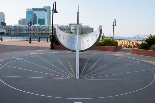 sun clock dial in New Jersey, USA