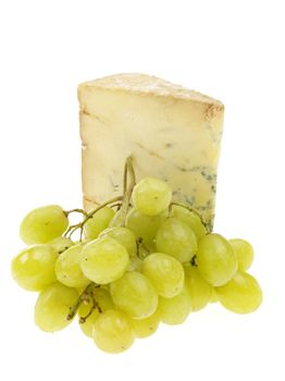Blue Stilton Cheese with Green Grapes