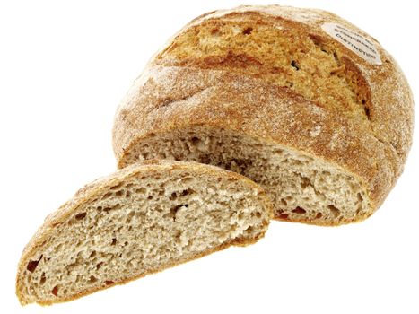 Stonebaked Wholemeal Bread Isolated White Background