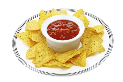 Tortilla Chips with Tomato Salsa