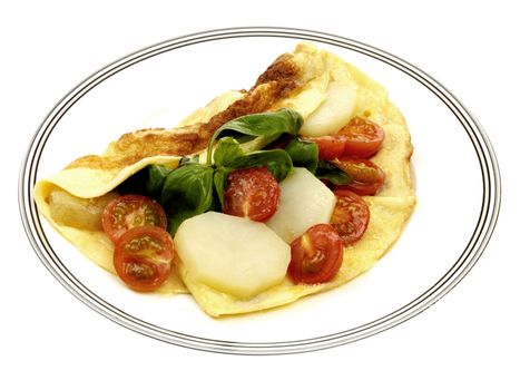 Tomato And Basil Omelette