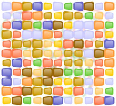 A retro background, with shiny colorful squares
