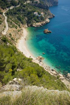 Beautiful beach off the beaten track on Costa Blanca, Spain