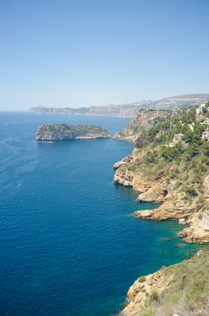 Rugged coastline  at Cabo de la Nao, Javea, Spain