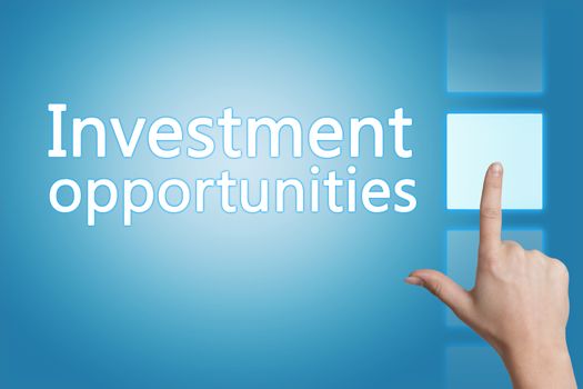 Business concept: words Investment opportunities on digital screen