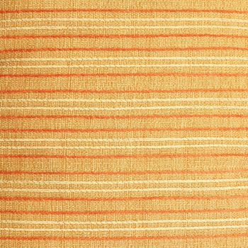 Fabric texture with orange and white lines on brown background