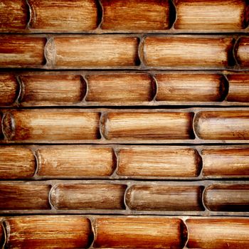 Bamboo wall with natural patterns