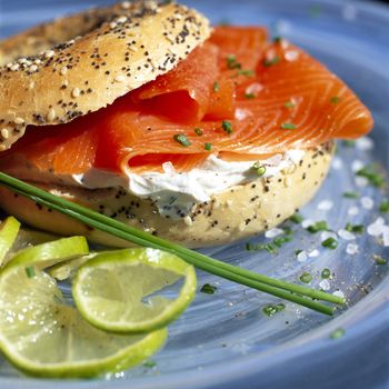 Smoked Salmon and Cream Cheese Bagel