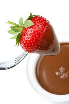 Strawberry Dipped in Chocolate Sauce