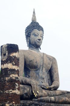 Statue of a deity in the Historical Park of Sukhothai, Thailand