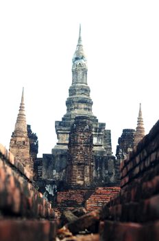 Wat Maha That in the Historical Park of Sukhothai, Thailand
