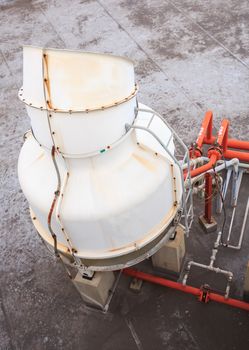 Big Pipeline to cooling system fan of Building
