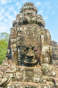 Faces of Bayon tample. Ankor wat. Cambodia.