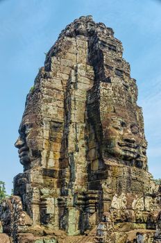 Faces of Bayon tample. Ankor wat. Cambodia.