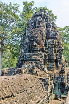 Faces of Bayon tample. Ankor wat. Cambodia.