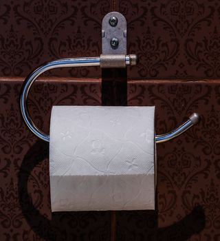 White tissue paper in toilet