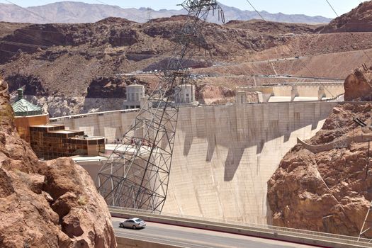 Hoover Dam electrical power pland Nevada.