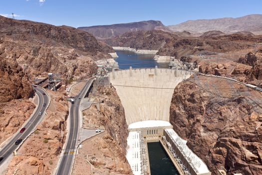 Hoover Dam electrical power pland Nevada.