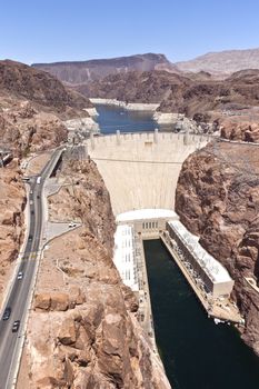Hoover Dam electrical power pland Nevada.