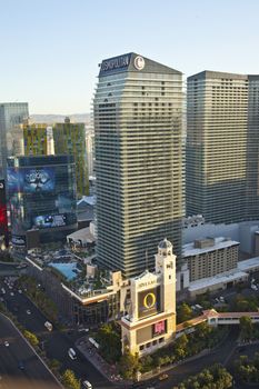 Las Vegas Casino skyscrapers architecture and rootops.