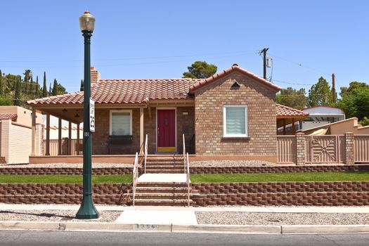 Home sweet home a manicured house in Boulder city Nevada.