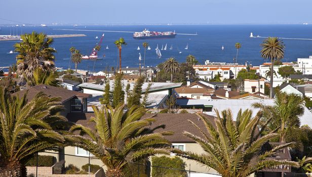 San Pedro neighborhood overlooking the Pacific Oceasn.