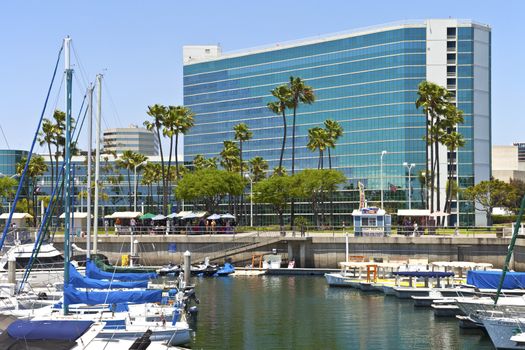 Long Beach architecture and marina.