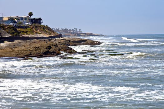 Point Loma beaches erosion and surf San Diego California.