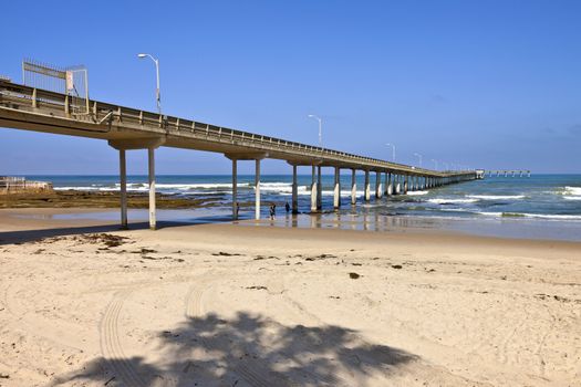 Long pier in Point Loma area San Diego California.