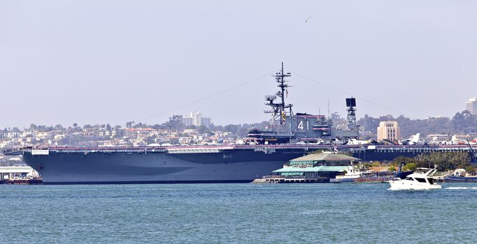 Battleship Midway a museum in San Diego harbor California.