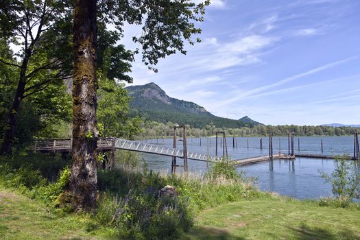 Beacon Rock state park Columbia River Gorge WA.